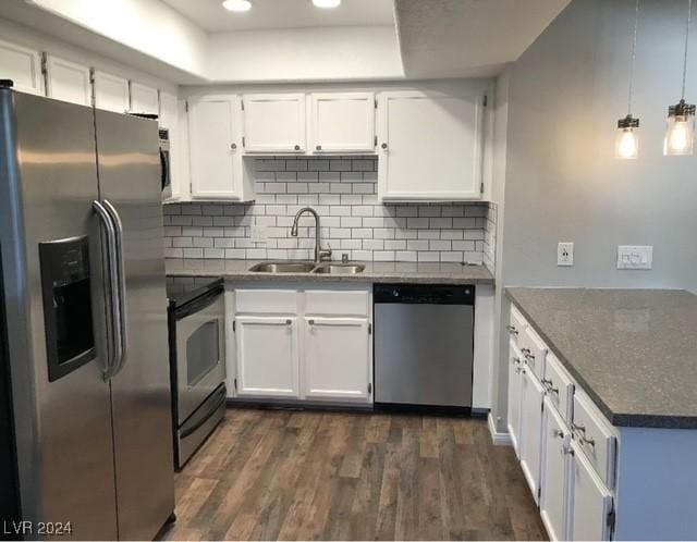 kitchen featuring white cabinetry, sink, and stainless steel appliances