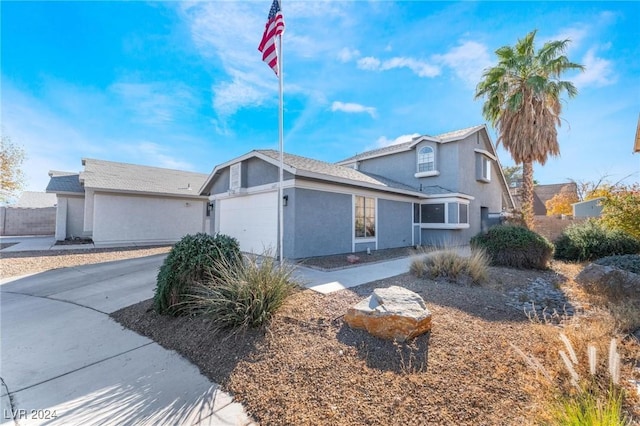 view of front property featuring a garage