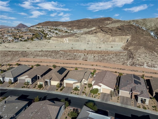 aerial view with a mountain view