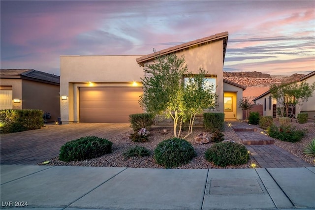 view of front of home featuring a garage