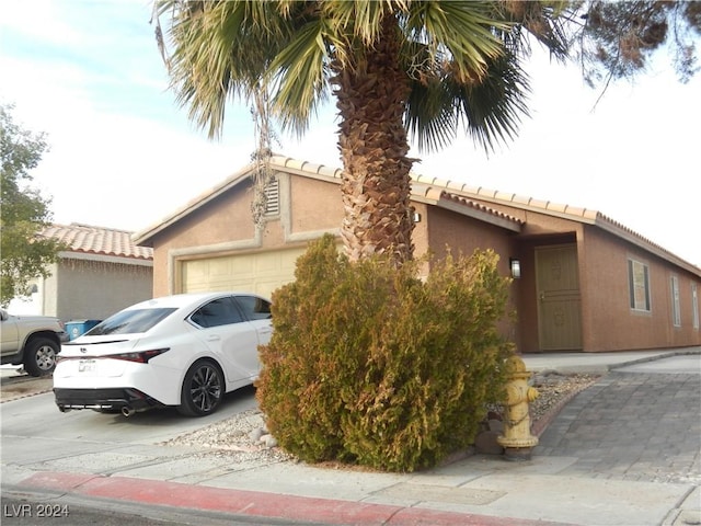 view of front of house featuring a garage