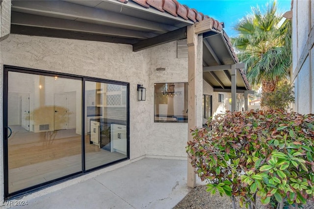 view of doorway to property