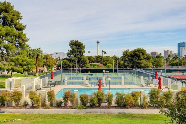 view of pool