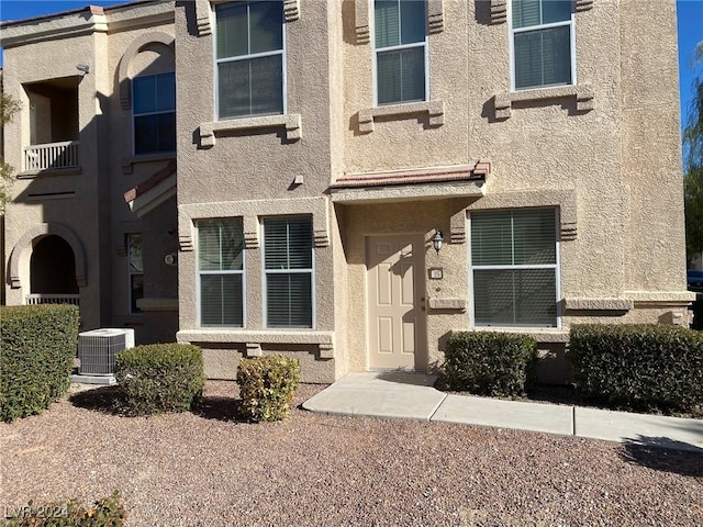 view of front of house featuring central AC