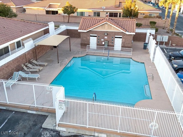 view of pool with a patio area