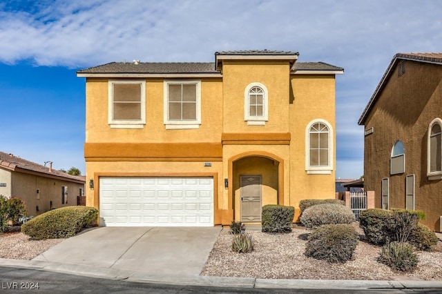 view of front of house featuring a garage