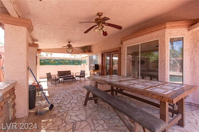 view of patio / terrace featuring an outdoor living space