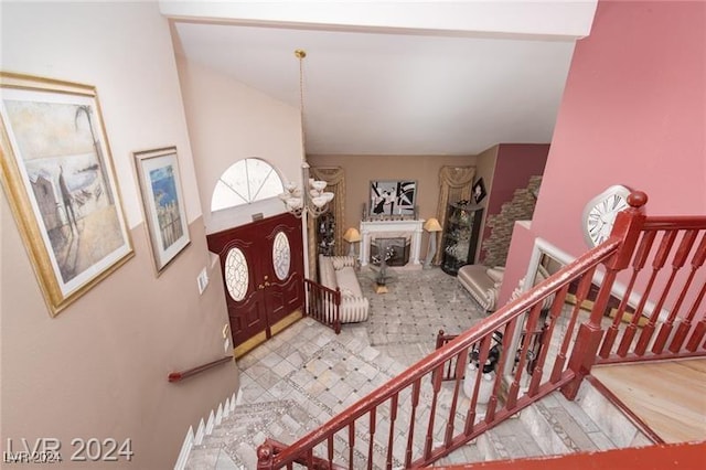 foyer featuring wood-type flooring