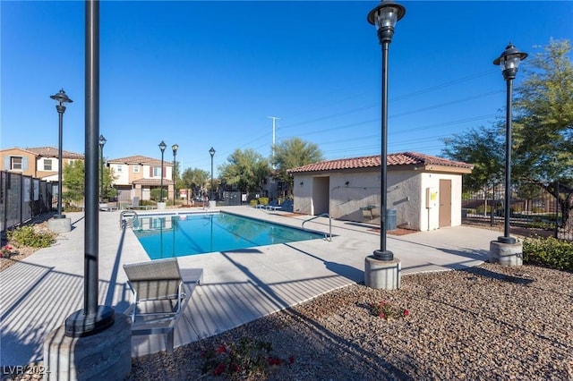 view of pool with a patio area