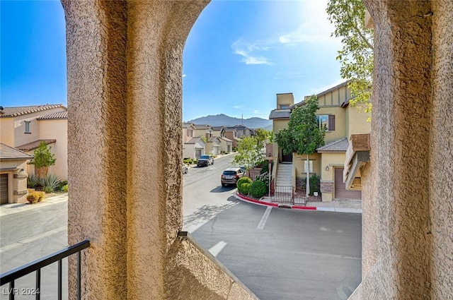 view of street featuring a mountain view