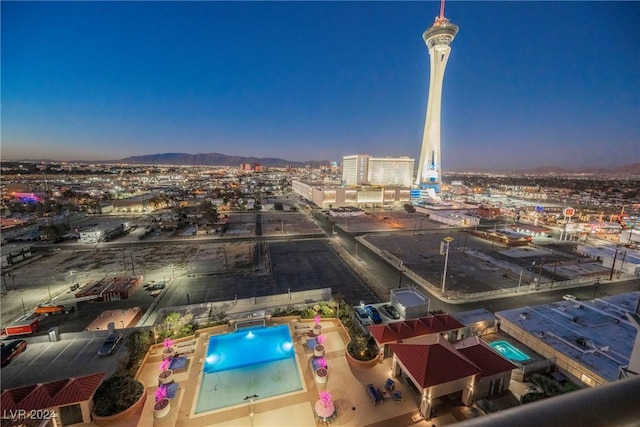200 W Sahara Ave Unit 1510, Las Vegas, NV 89102 - view of urban area featuring a pool area and a mountainous background