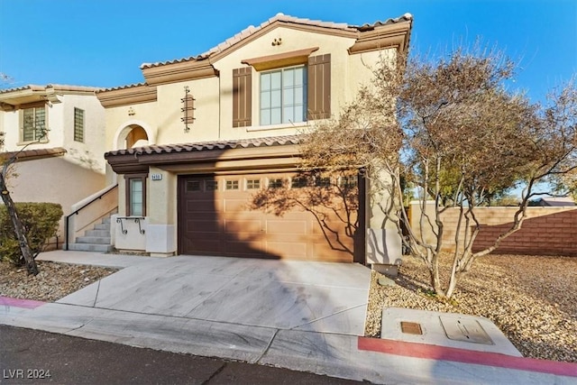 view of front facade with a garage