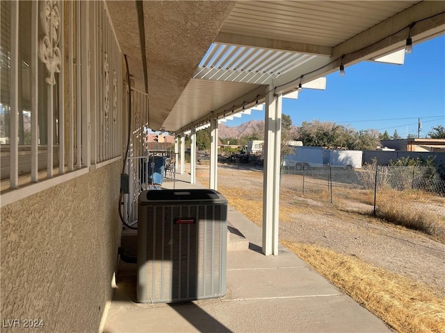 view of patio / terrace featuring central AC