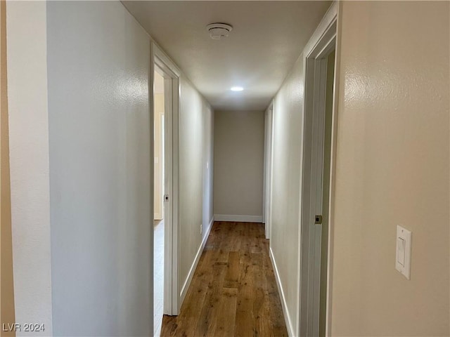 hall featuring hardwood / wood-style flooring