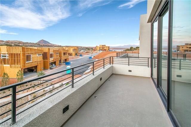 balcony with a mountain view