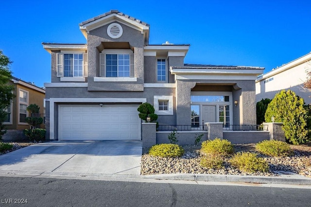 view of front of home featuring a garage