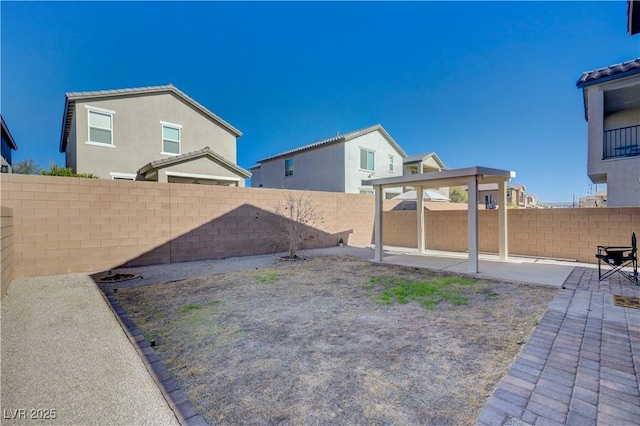 view of yard with a patio area