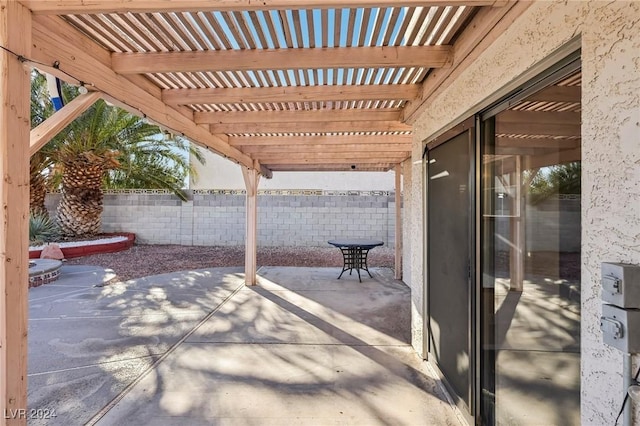 view of patio / terrace with a pergola