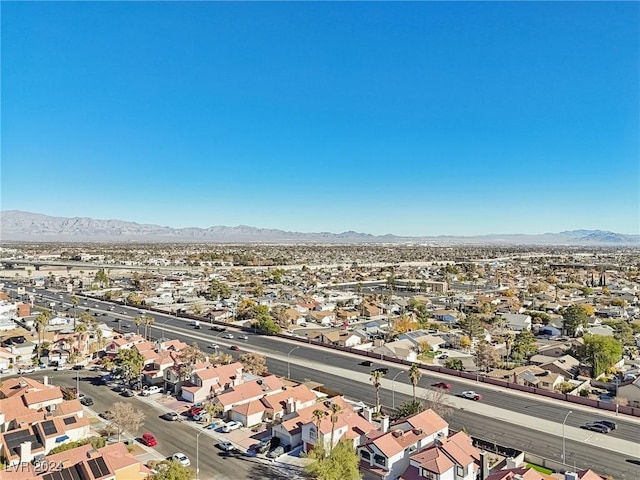 aerial view featuring a mountain view