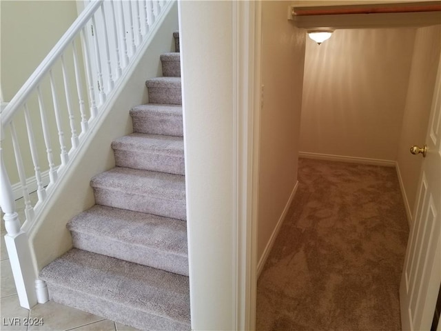 stairs with carpet