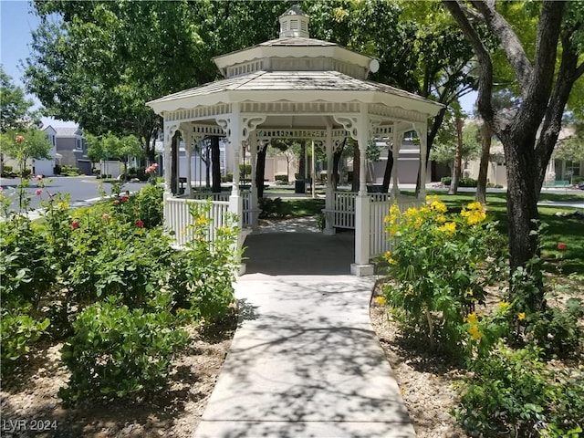 view of home's community featuring a gazebo