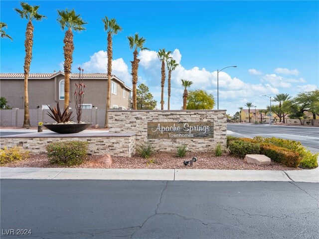 view of community sign