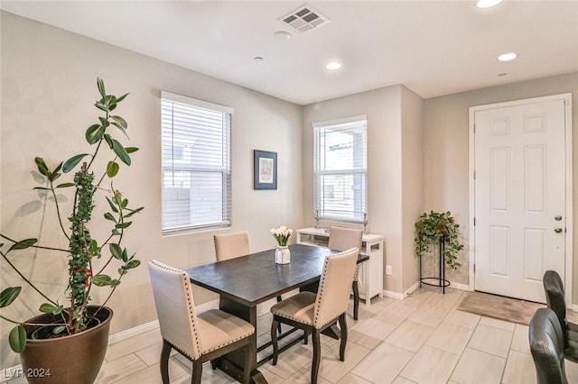 view of dining space