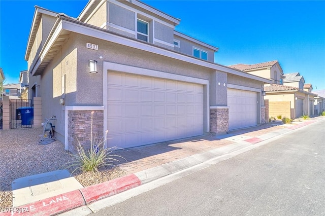 view of front facade with a garage