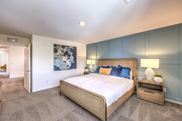 bedroom with carpet floors