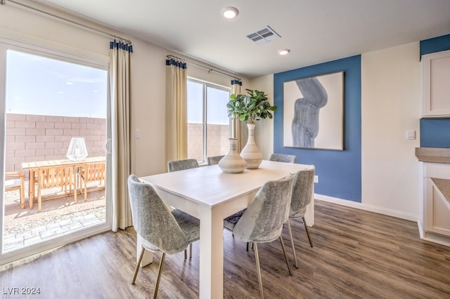 dining room featuring hardwood / wood-style flooring