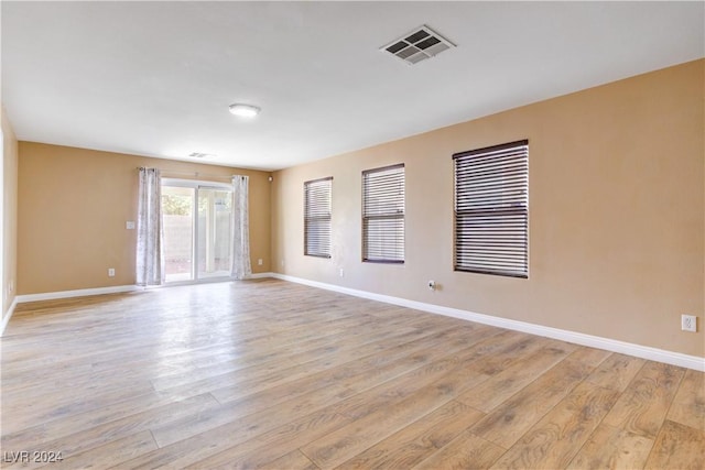 empty room featuring light hardwood / wood-style flooring