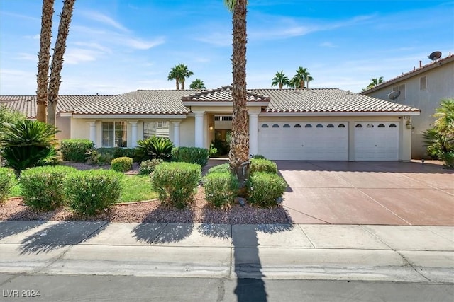 view of front of house featuring a garage