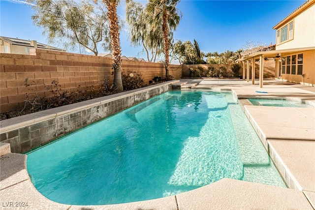 view of pool with a patio