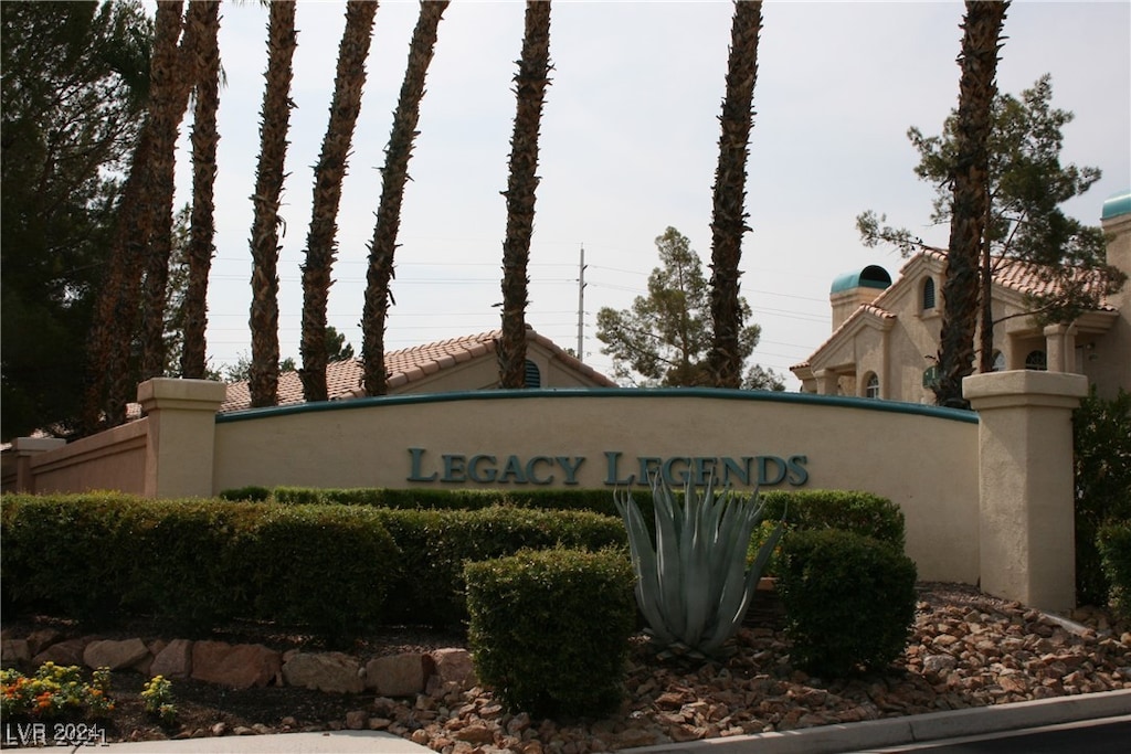 view of community sign