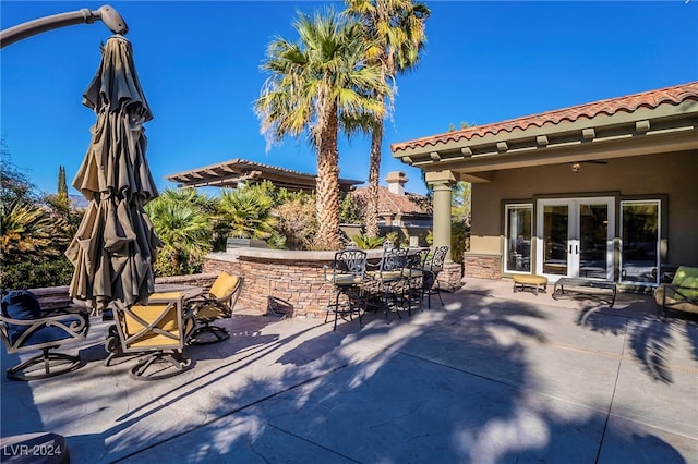 view of patio / terrace with french doors