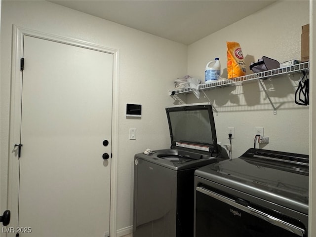 laundry area featuring washer and dryer