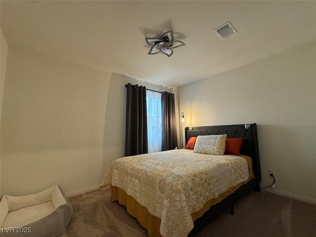 view of carpeted bedroom