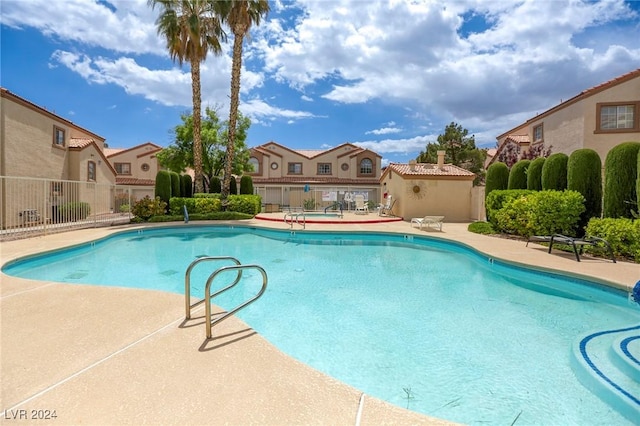 view of pool with a patio