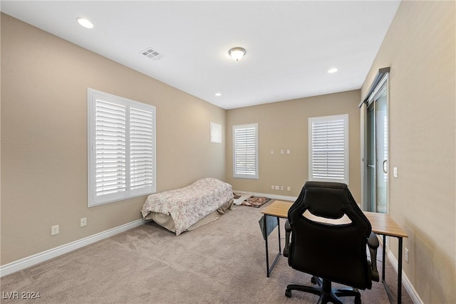 view of carpeted bedroom