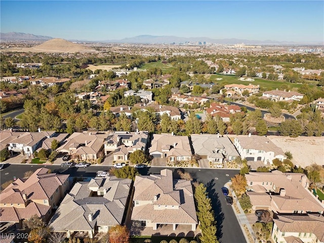 aerial view featuring a mountain view