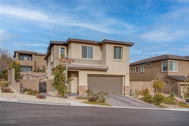 view of front of home featuring a garage