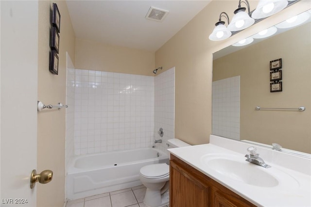 304 S Buffalo Dr Unit 201, Las Vegas, NV 89145 - full bathroom featuring tile patterned floors, vanity, toilet, and tiled shower / bath combo