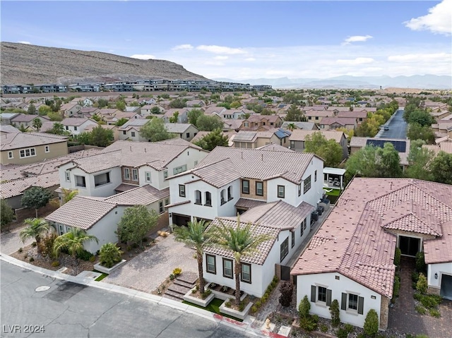 aerial view featuring a mountain view