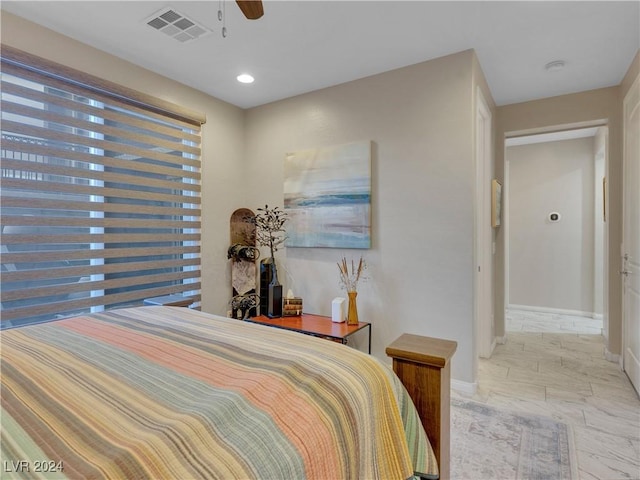 bedroom with ceiling fan