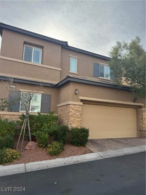 view of front of home featuring a garage