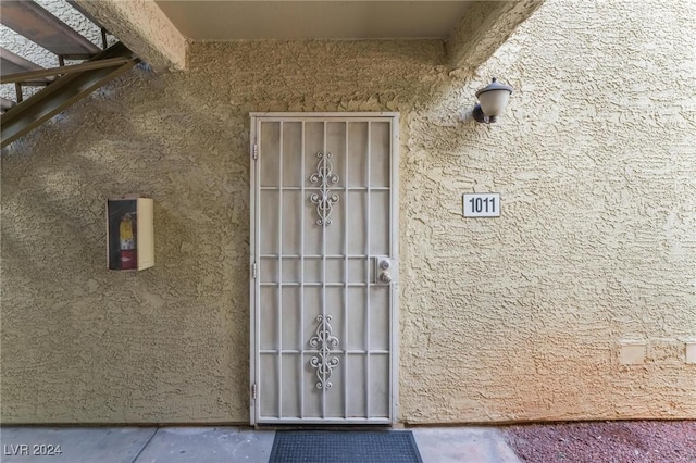 view of doorway to property