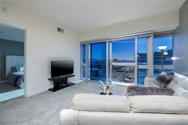 view of carpeted living room