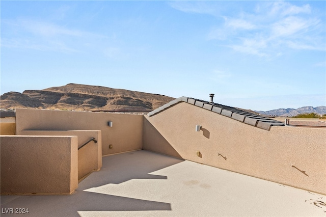 exterior space with a mountain view