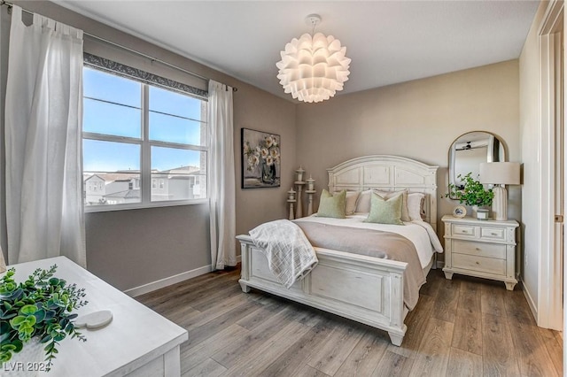 bedroom featuring hardwood / wood-style floors