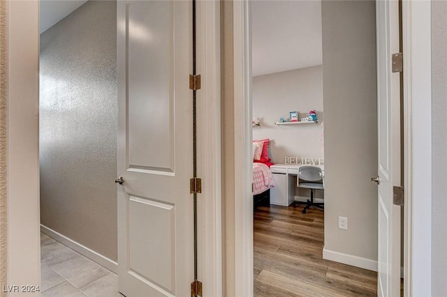 hallway featuring light hardwood / wood-style floors